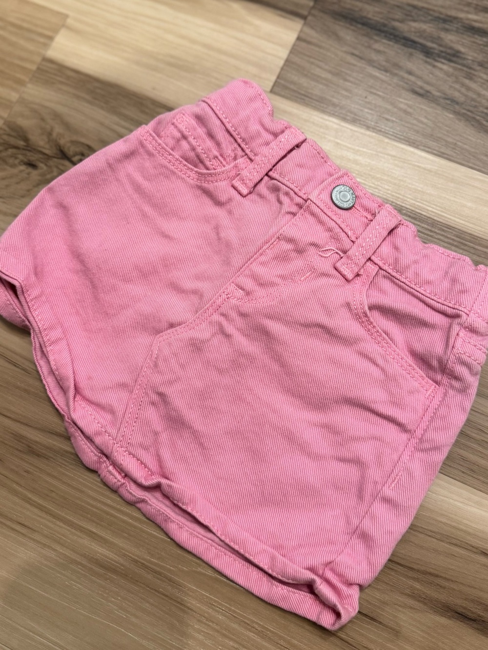 Toddler Old Navy Bright Pink jean denim Girls skirt with Belt Loops 18-24 mo